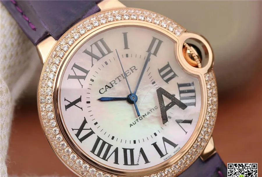 Ballon Bleu De Cartier WE902066 V6 Factory 1:1 Best Edition Replica Watch V4 Purple Strap