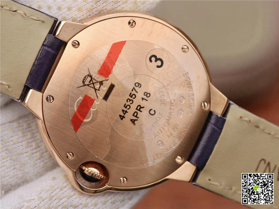 Ballon Bleu De Cartier WE902066 V6 Factory 1:1 Best Edition Replica Watch V4 Purple Strap