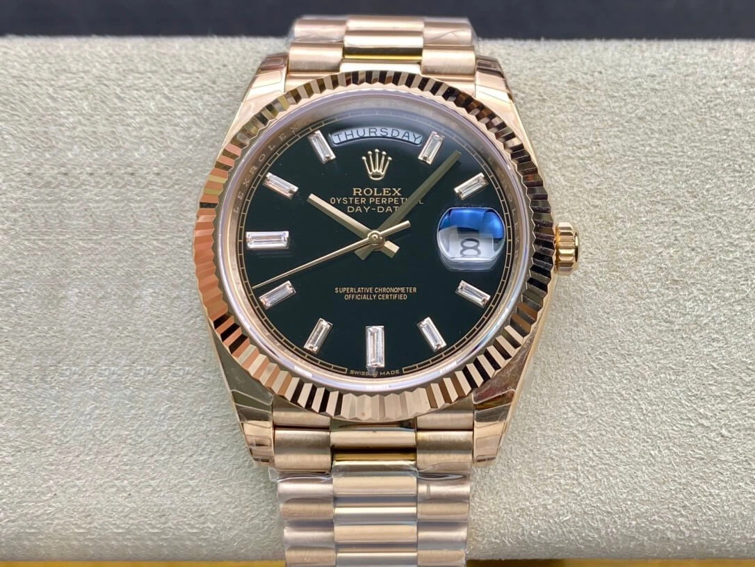 Rolex Day Date 228238a EW Factory 1:1 Best Edition Replica Watch V2 rose Gold Strap