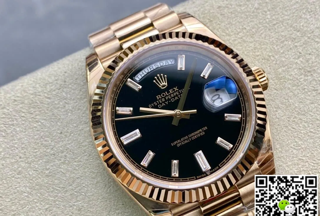 Rolex Day Date 228238a EW Factory 1:1 Best Edition Replica Watch V2 rose Gold Strap