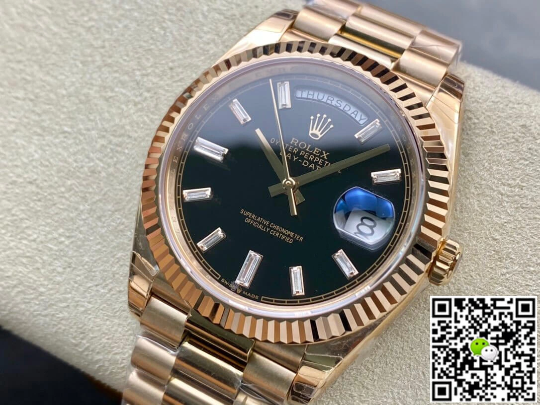 Rolex Day Date 228238a EW Factory 1:1 Best Edition Replica Watch V2 rose Gold Strap