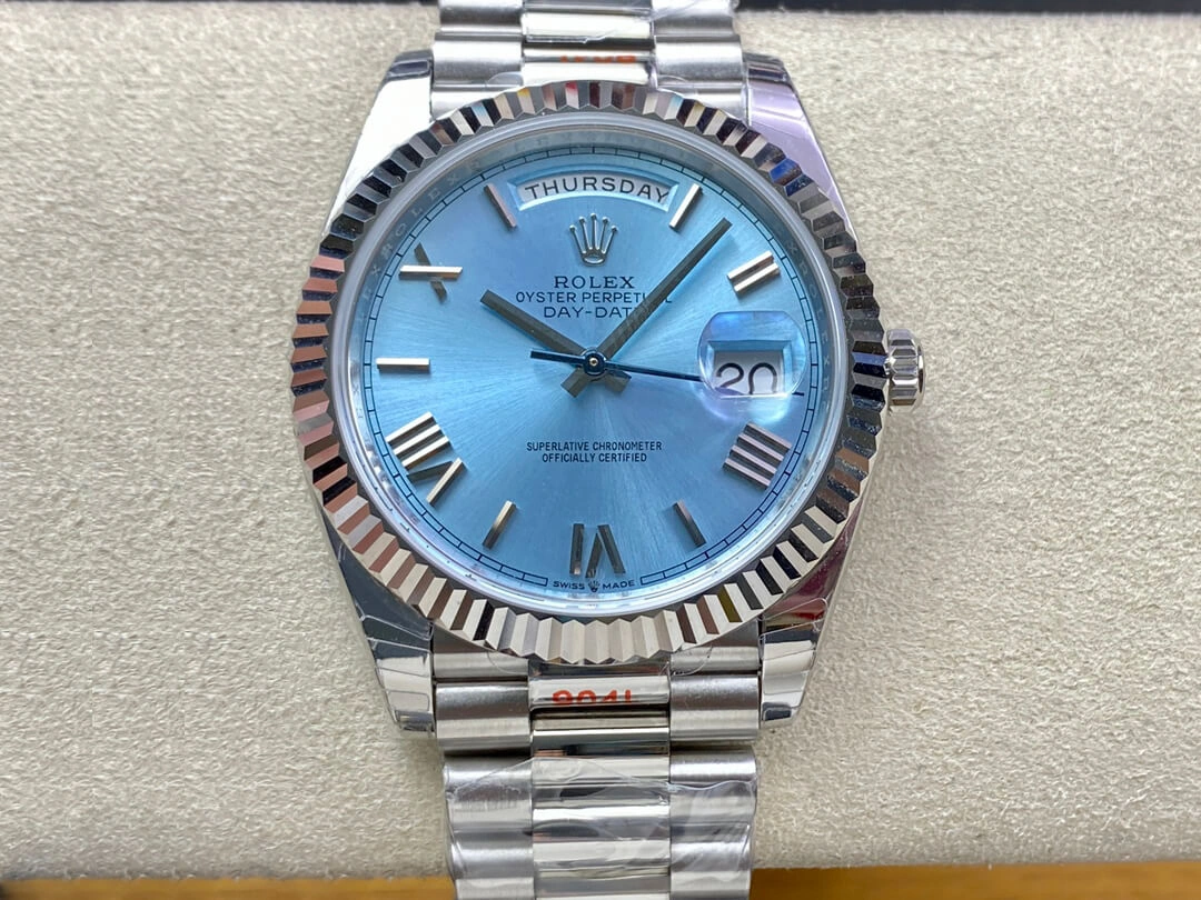 Rolex Day Date M228236-0012 EW Factory 1:1 Best Edition Replica Watch Sky Blue Dial