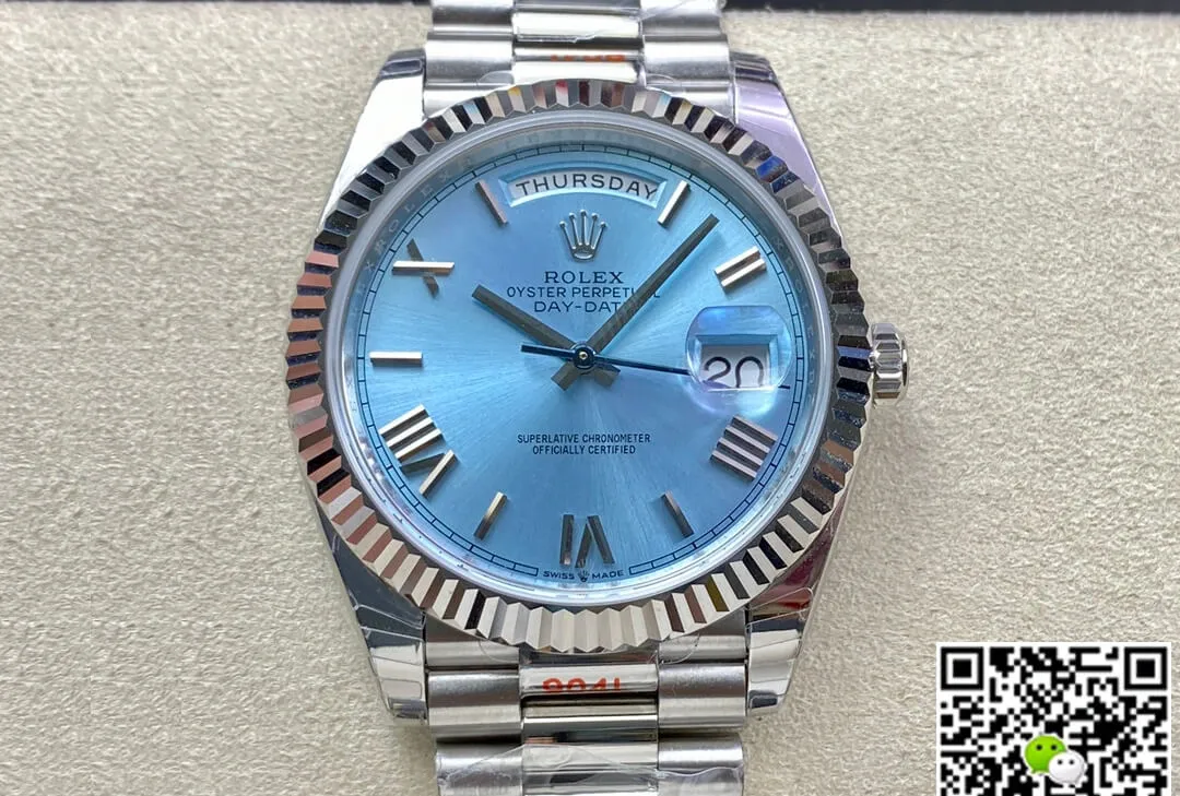 Rolex Day Date M228236-0012 EW Factory 1:1 Best Edition Replica Watch Sky Blue Dial