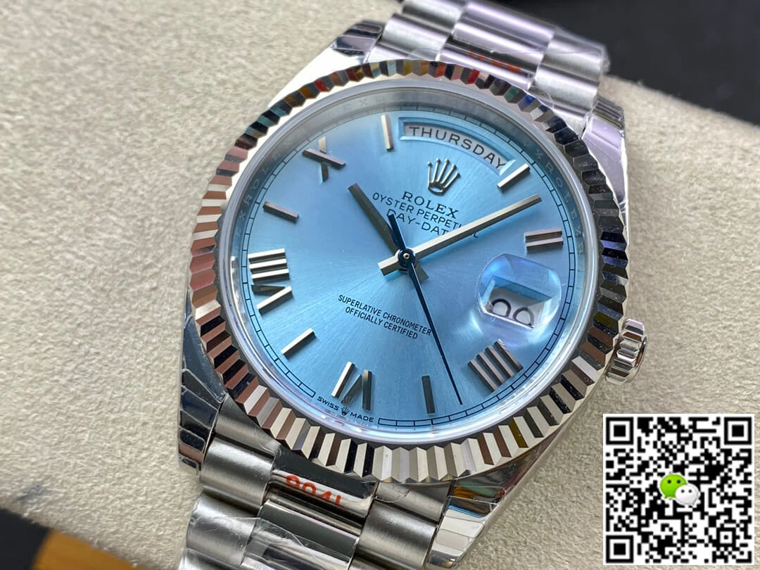Rolex Day Date M228236-0012 EW Factory 1:1 Best Edition Replica Watch Sky Blue Dial