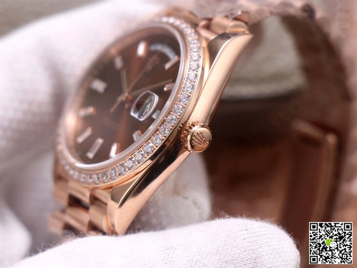 Rolex Day Date M228345RBR-0006 EW Factory 1:1 Best Edition Replica Watch Brown Dial