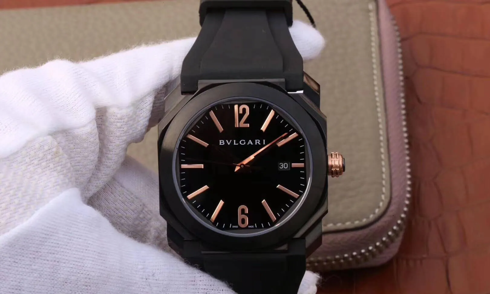 Bvlgari Octo 102581 BGO41BBSVD 1:1 Best Edition Replica Watch Black Dial Swiss 9015