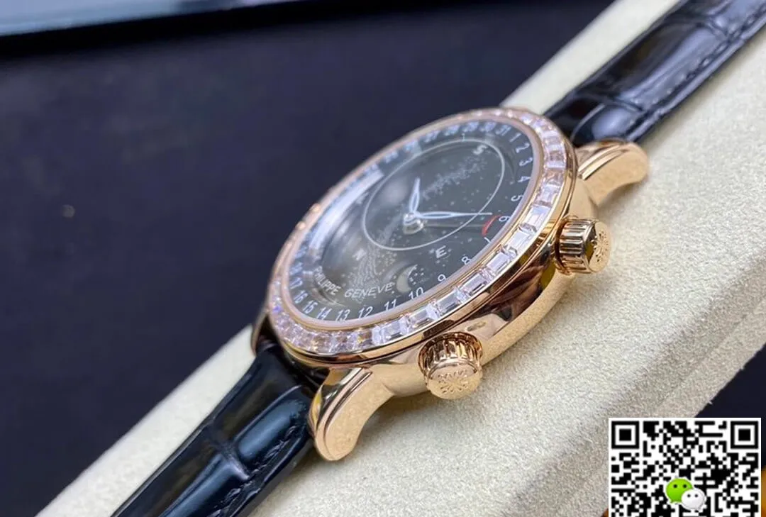 Patek Philippe Grand Complications 6104R-001 AI Factory 1:1 Best Edition Replica Watch Black Leather Strap
