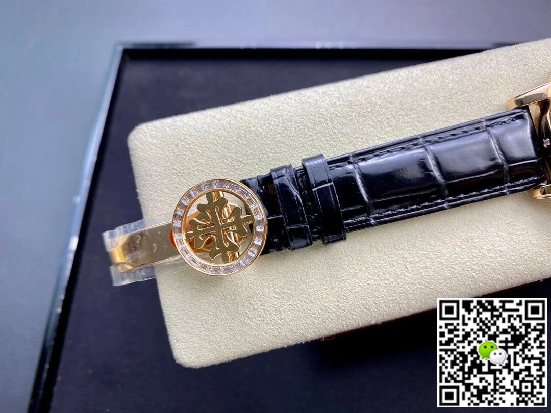 Patek Philippe Grand Complications 6104R-001 AI Factory 1:1 Best Edition Replica Watch Black Leather Strap