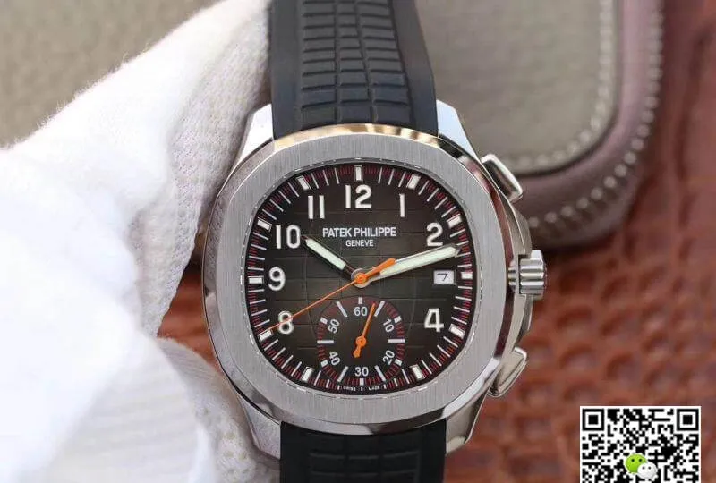 Patek Philippe Aquanaut 5968A-001 1:1 Best Edition Replica Watch Swiss ETA7750 Black Strap