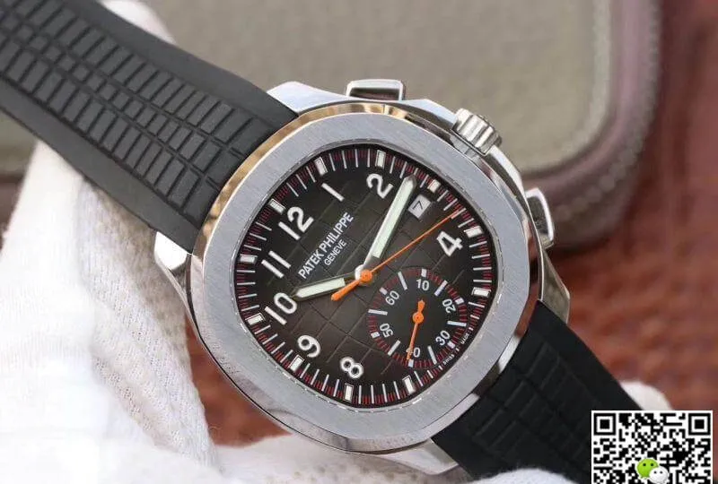Patek Philippe Aquanaut 5968A-001 1:1 Best Edition Replica Watch Swiss ETA7750 Black Strap