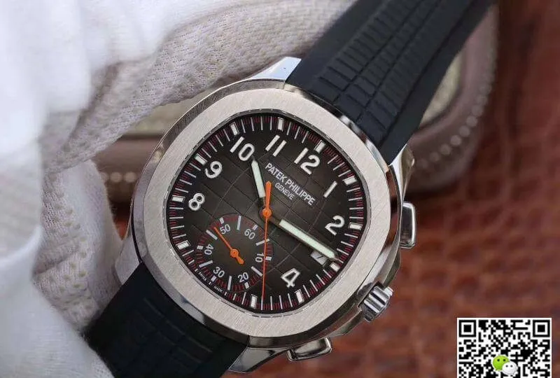 Patek Philippe Aquanaut 5968A-001 1:1 Best Edition Replica Watch Swiss ETA7750 Black Strap