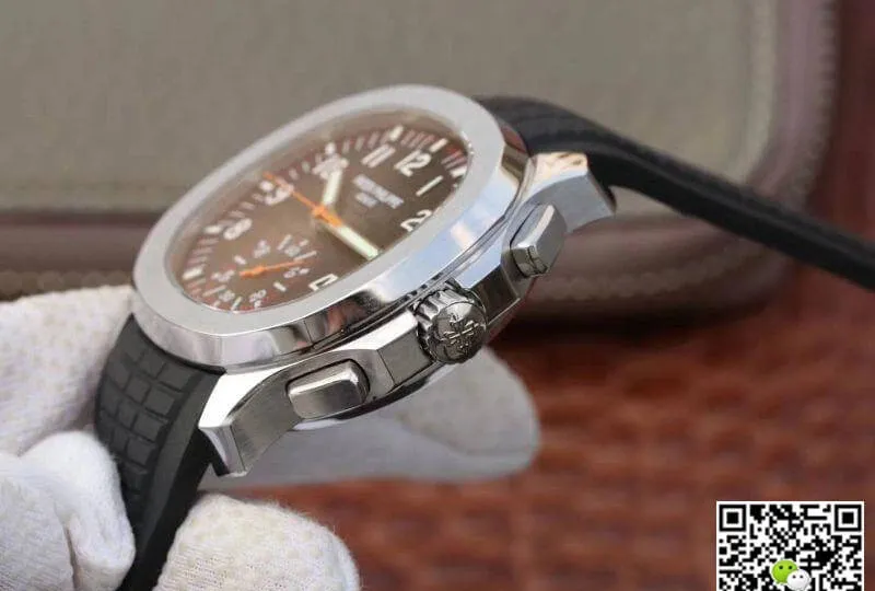 Patek Philippe Aquanaut 5968A-001 1:1 Best Edition Replica Watch Swiss ETA7750 Black Strap