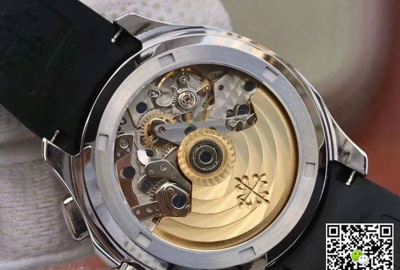 Patek Philippe Aquanaut 5968A-001 1:1 Best Edition Replica Watch Swiss ETA7750 Black Strap