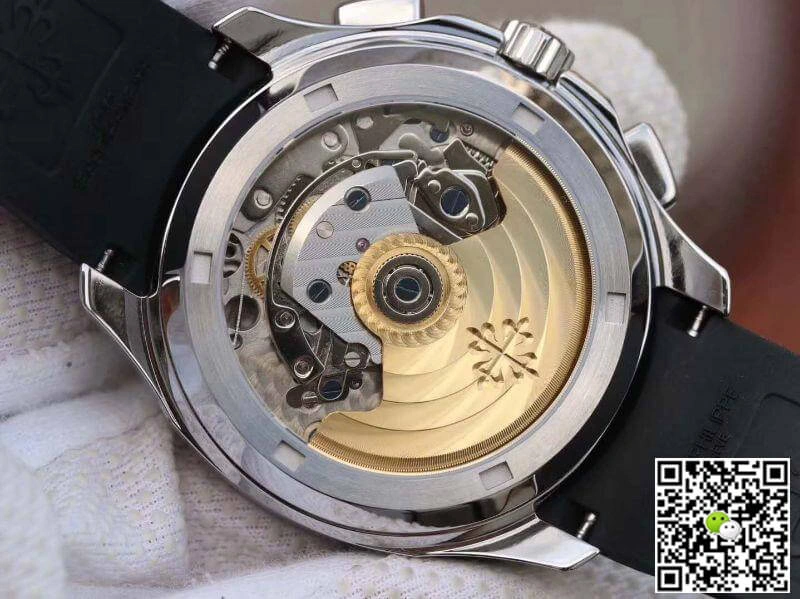 Patek Philippe Aquanaut 5968A-001 1:1 Best Edition Replica Watch Swiss ETA7750 Black Strap