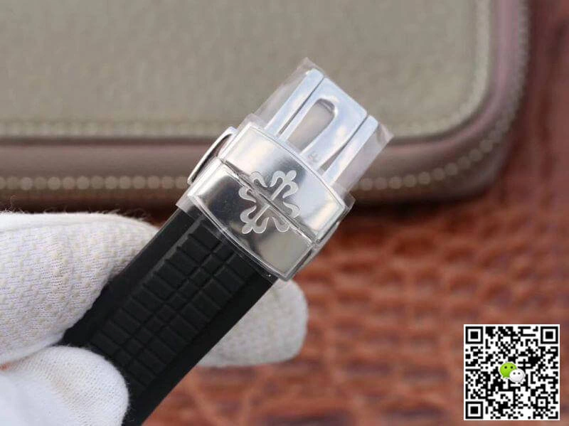 Patek Philippe Aquanaut 5968A-001 1:1 Best Edition Replica Watch Swiss ETA7750 Black Strap