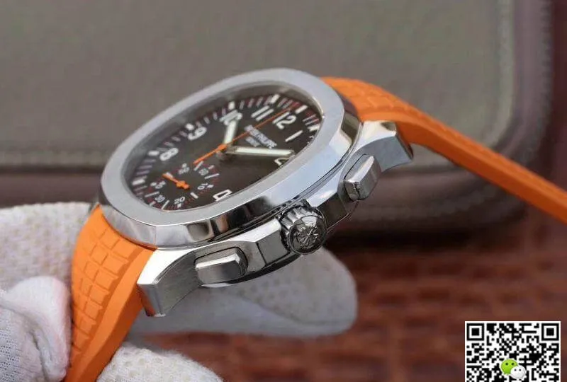Patek Philippe Aquanaut 5968A-001 1:1 Best Edition Replica Watch Swiss ETA7750 Coffee Dial