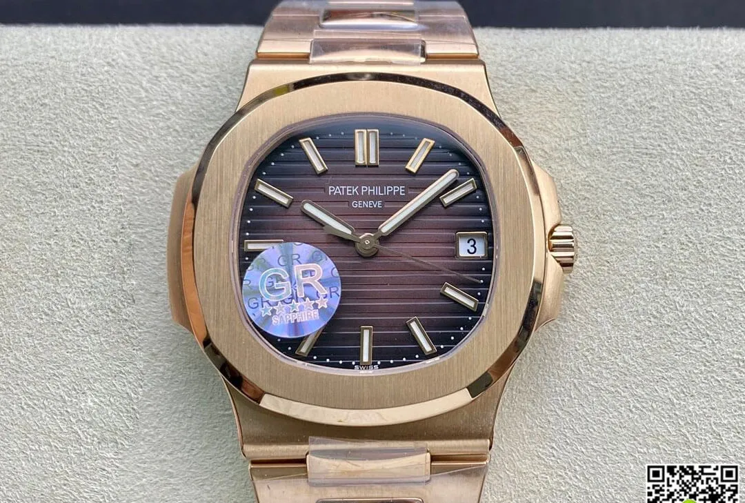 Patek Philippe Nautilus 5711 1R-001 GR Factory 1:1 Best Edition Replica Watch V2 Brown Dial