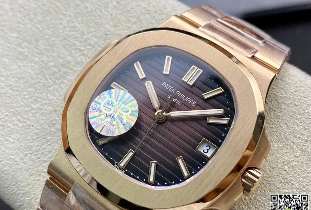 Patek Philippe Nautilus 5711 1R-001 GR Factory 1:1 Best Edition Replica Watch V2 Brown Dial