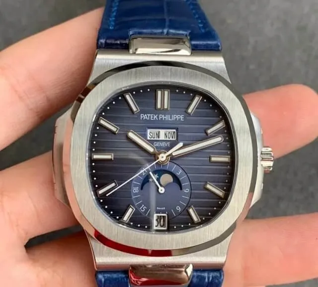 Patek Philippe Nautilus 5726 1A-014 GR Factory 1:1 Best Edition Replica Watch Leather Strap
