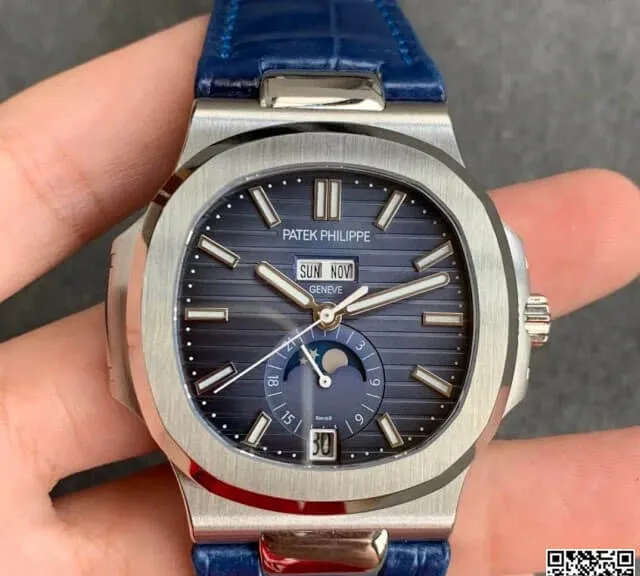 Patek Philippe Nautilus 5726 1A-014 GR Factory 1:1 Best Edition Replica Watch Leather Strap