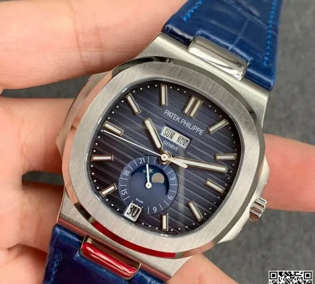 Patek Philippe Nautilus 5726 1A-014 GR Factory 1:1 Best Edition Replica Watch Leather Strap