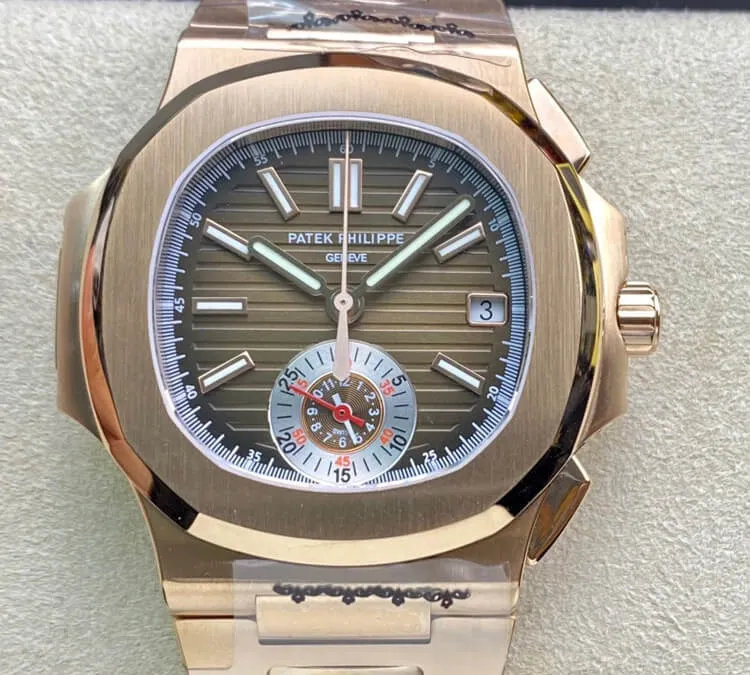 Patek Philippe Nautilus 5980-1R 3K Factory 1:1 Best Edition Replica Watch V2 Titanium Case