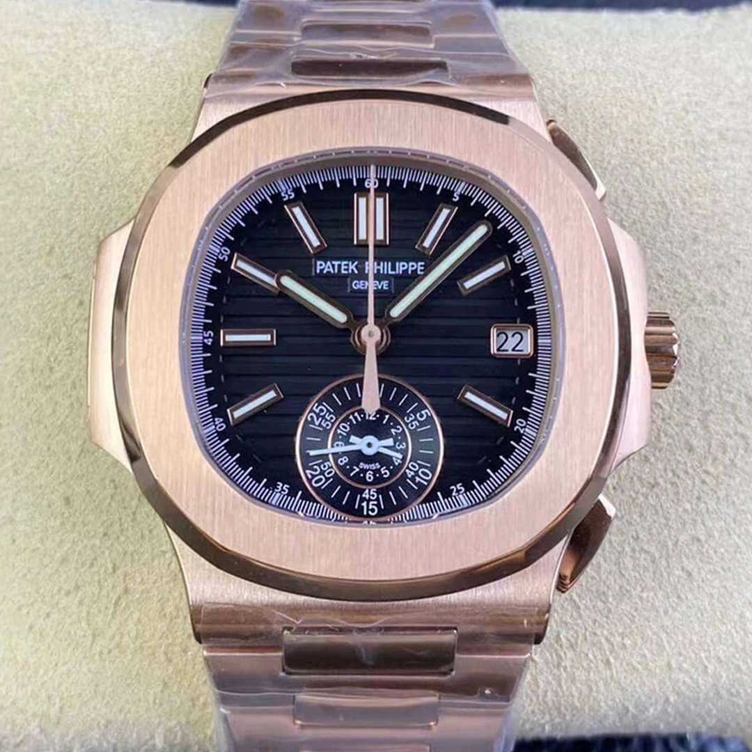 Patek Philippe Nautilus 5980 1R-001 3K Factory 1:1 Best Edition Replica Watch V2 Black Dial