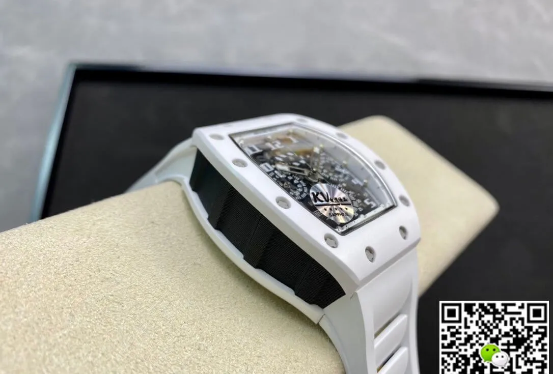 Richard Mille RM011 KV Factory 1:1 Best Edition Replica Watch Swiss ETA7750 White Hour Mark
