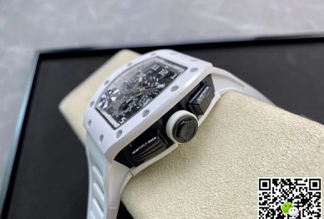 Richard Mille RM011 KV Factory 1:1 Best Edition Replica Watch Swiss ETA7750 White Hour Mark