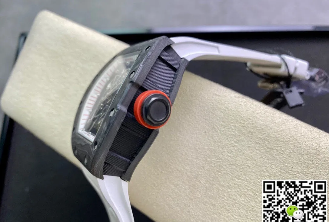 Richard Mille RM055 KV Factory 1:1 Best Edition Replica Watch V2 Skeleton Dial Rubber Strap