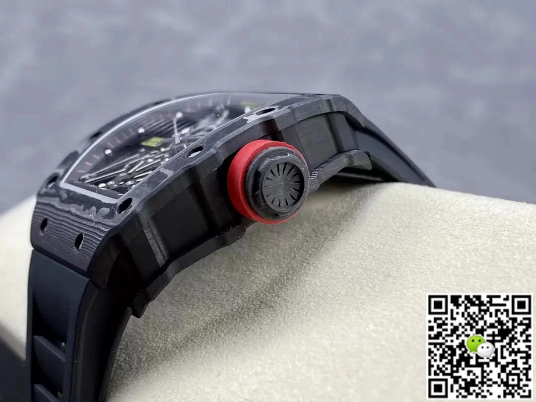 Richard Mille RM35-02 T+ Factory 1:1 Best Edition Replica Watch NTPT Carbon Fiber Black Case
