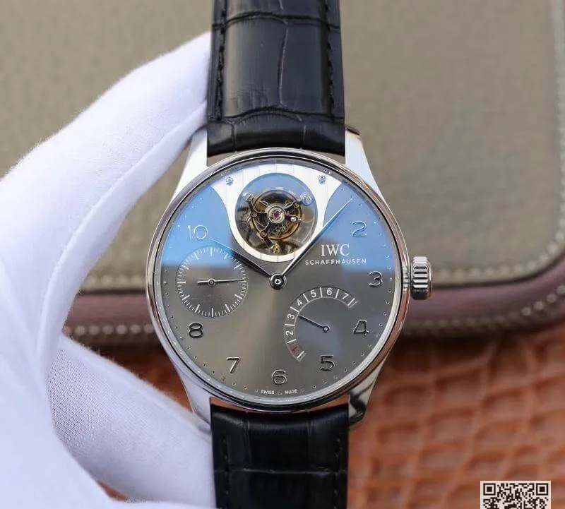 IWC Portuguese IW504210 Tourbillon 1:1 Best Edition Replica Watch Slate Gray Dial Swiss ETA Tourbillon Movement