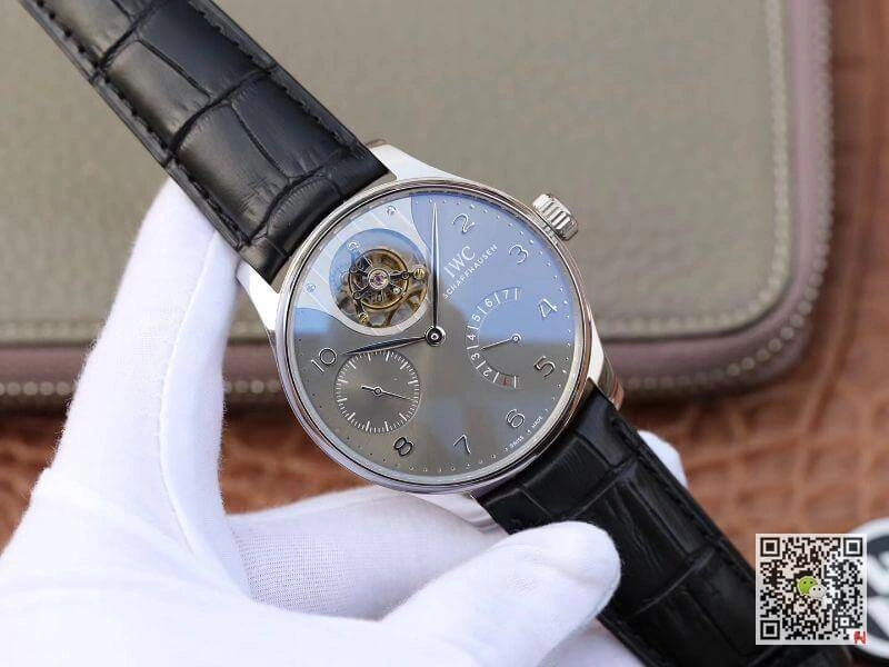 IWC Portuguese IW504210 Tourbillon 1:1 Best Edition Replica Watch Slate Gray Dial Swiss ETA Tourbillon Movement