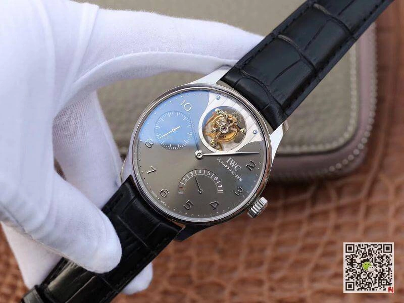 IWC Portuguese IW504210 Tourbillon 1:1 Best Edition Replica Watch Slate Gray Dial Swiss ETA Tourbillon Movement