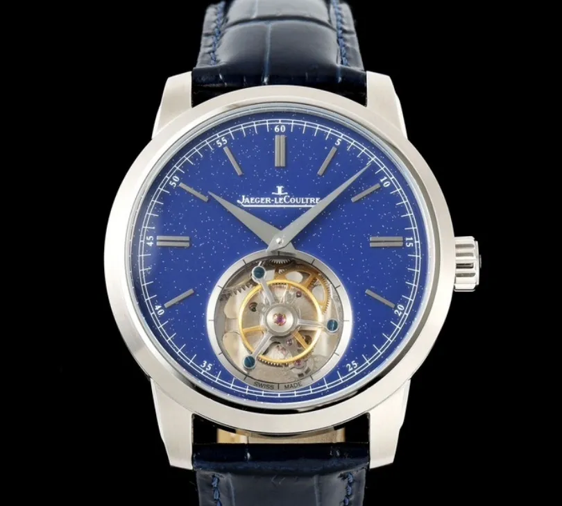 RMS Factory Jaeger LeCoultre Master Control 16634E0 Tourbillon Enamel dial 1:1 Best Edition Replica Watch
