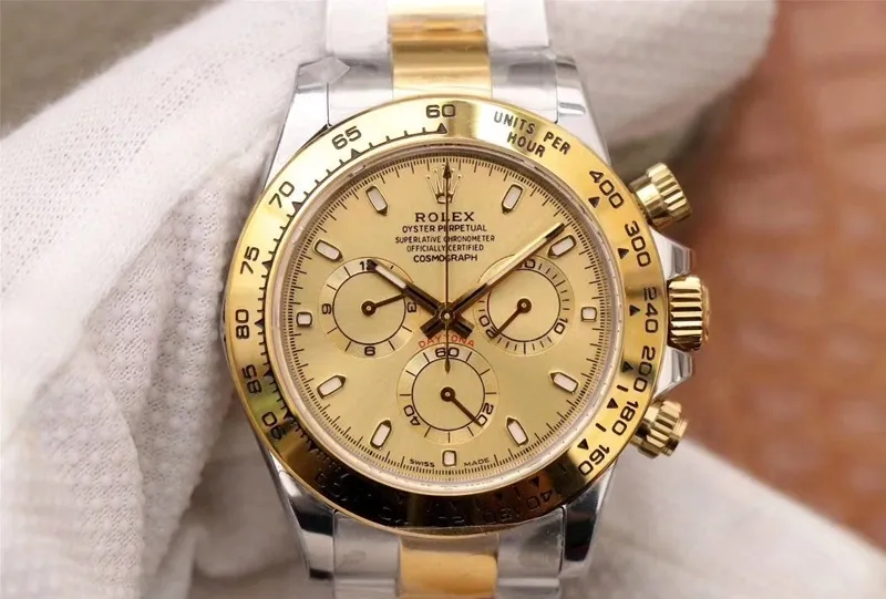 Rolex Daytona Cosmograph m116503-0003 Noob Factory 1:1 Best Edition Replica Watch Gold Dial Swiss Cal.4130