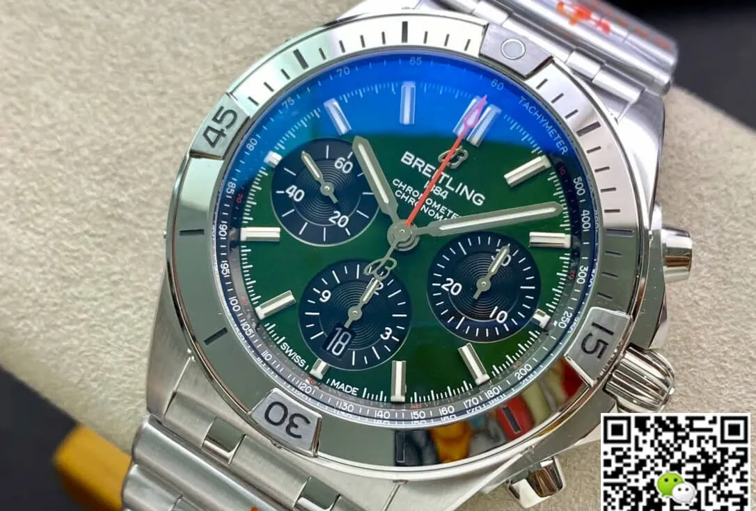 Breitling Chronomat AB01343A1L1A1 GF Factory 1:1 Best Edition Replica Watch Green Dial Swiss 7750