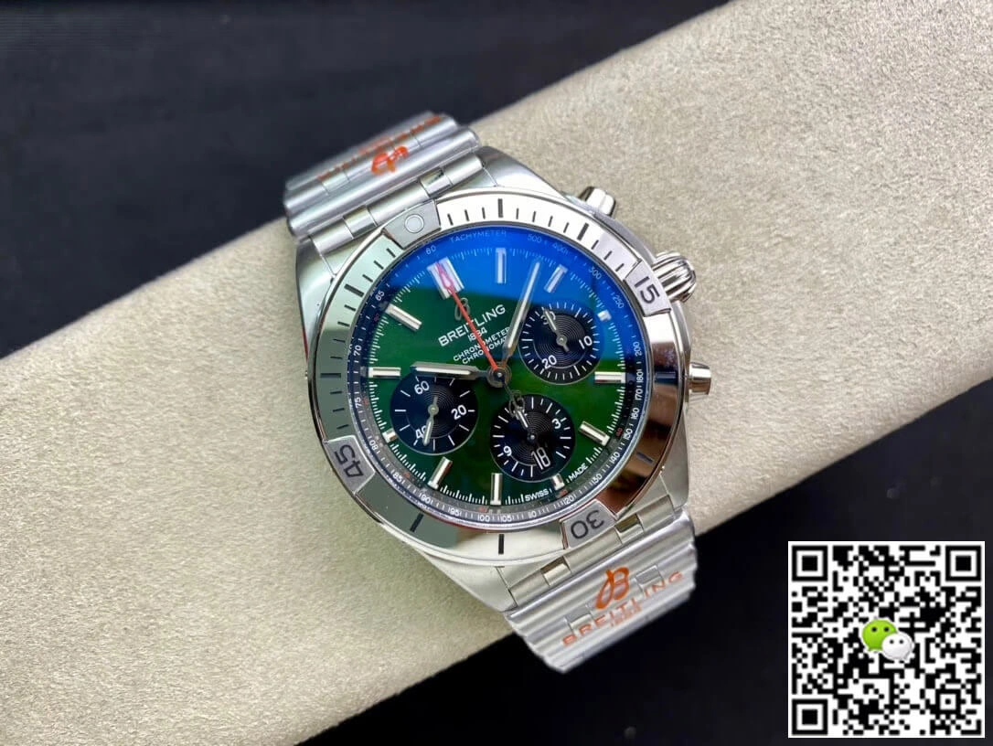 Breitling Chronomat AB01343A1L1A1 GF Factory 1:1 Best Edition Replica Watch Green Dial Swiss 7750