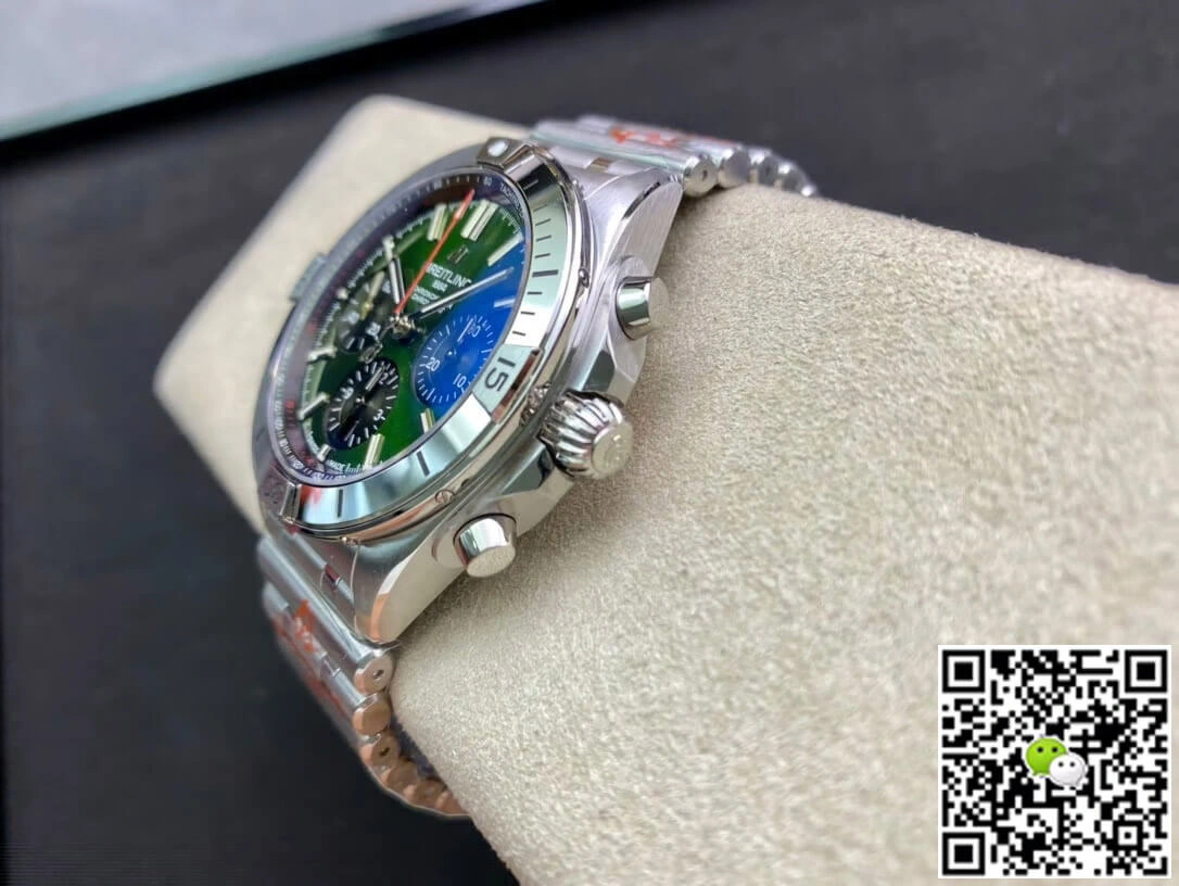 Breitling Chronomat AB01343A1L1A1 GF Factory 1:1 Best Edition Replica Watch Green Dial Swiss 7750