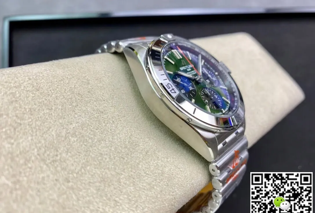 Breitling Chronomat AB01343A1L1A1 GF Factory 1:1 Best Edition Replica Watch Green Dial Swiss 7750