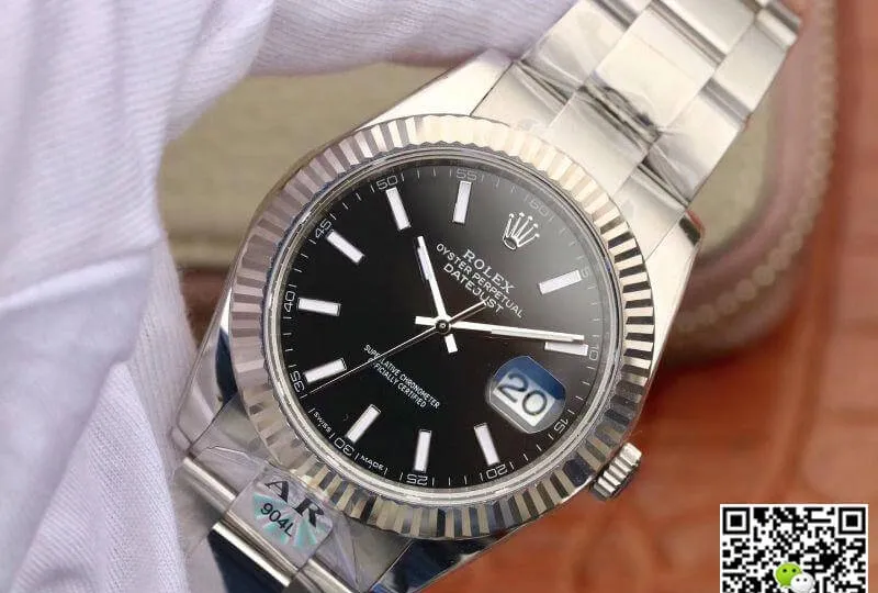 Rolex Datejust 126334 41mm AR Factory Men Watches 1:1 Best Edition Replica Watch Swiss EAT2824 Black Dial
