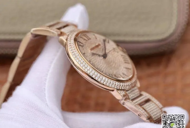 Ballon Bleu De Cartier W69006Z2 42mm TW Factory 1:1 Best Edition Replica Watch Full Diamond Rosegold Swiss ETA 2824