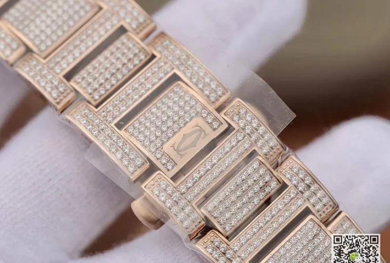 Ballon Bleu De Cartier W69006Z2 42mm TW Factory 1:1 Best Edition Replica Watch Full Diamond Rosegold Swiss ETA 2824
