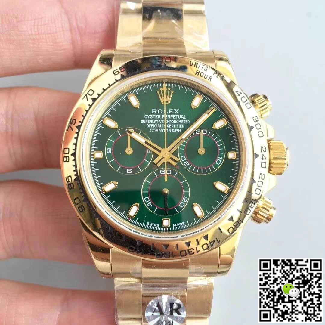 Rolex Daytona Cosmograph 116508 AR Factory Green Dial 1:1 Best Edition Replica Watch Swiss ETA4130