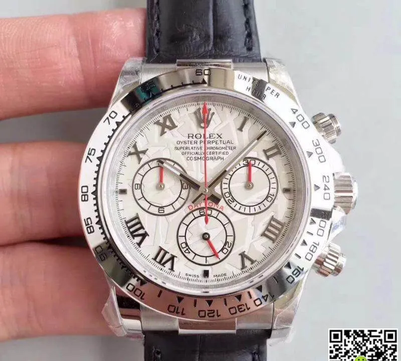 Rolex Daytona Cosmograph 116520 JH Factory White Dial 1:1 Best Edition Replica Watch Swiss ETA4130