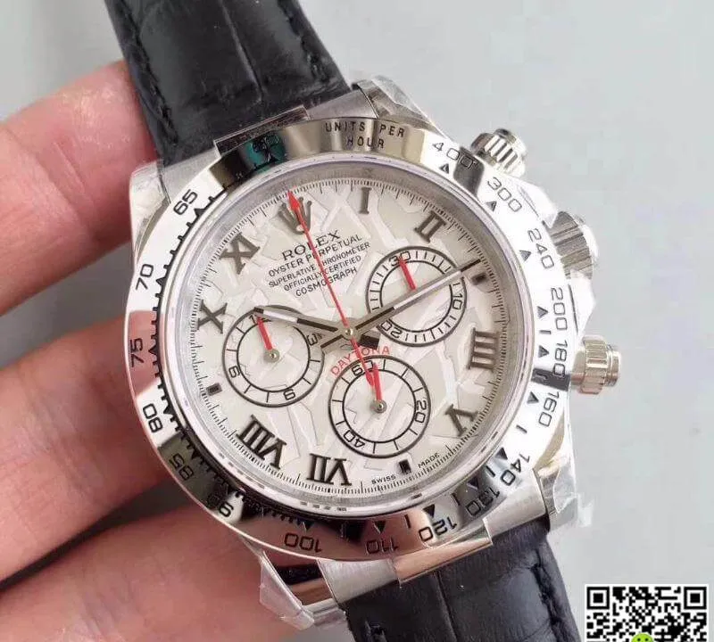 Rolex Daytona Cosmograph 116520 JH Factory White Dial 1:1 Best Edition Replica Watch Swiss ETA4130