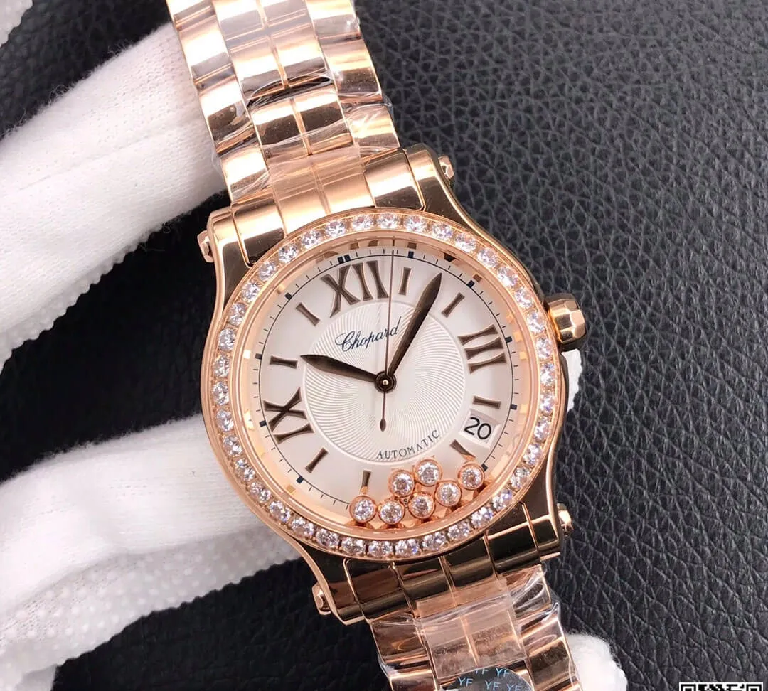 Chopard Happy Diamonds 274808-5004 YF Factory 1:1 Best Edition Replica Watch Stainless Steel Bezel
