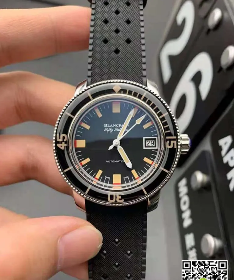 Blancpain Fifty Fathoms Barakuda 5008B 1130 B52A ZF Factory 1:1 Best Edition Replica Watch Black Bezel