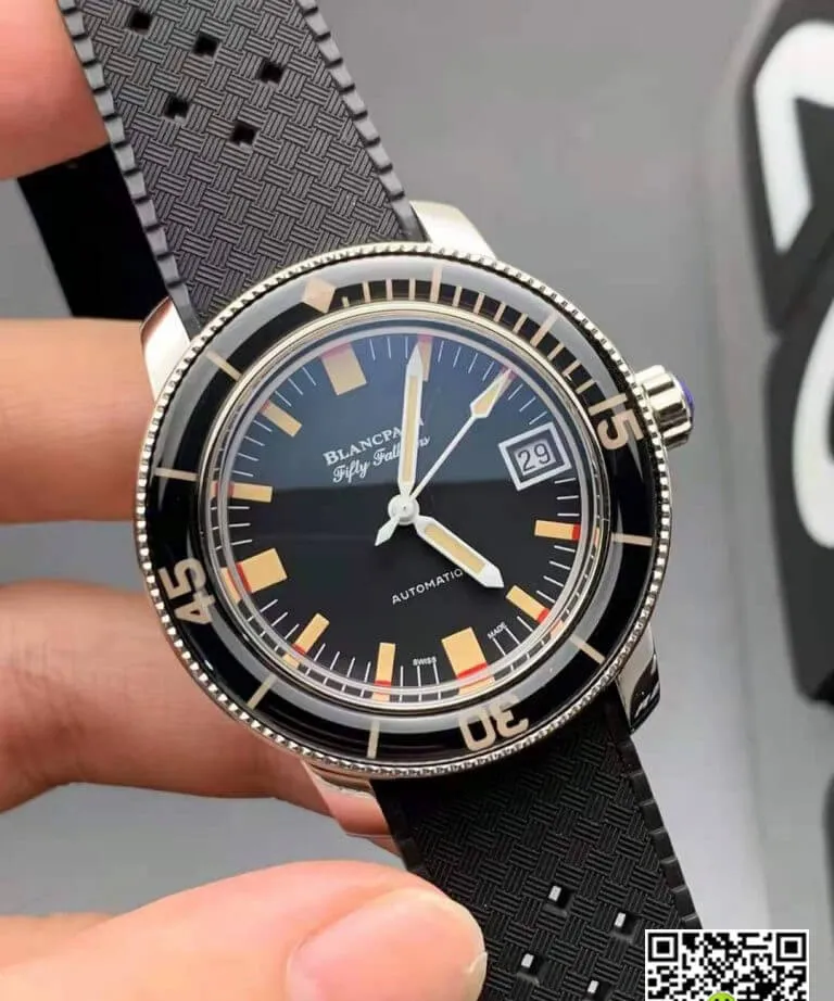 Blancpain Fifty Fathoms Barakuda 5008B 1130 B52A ZF Factory 1:1 Best Edition Replica Watch Black Bezel