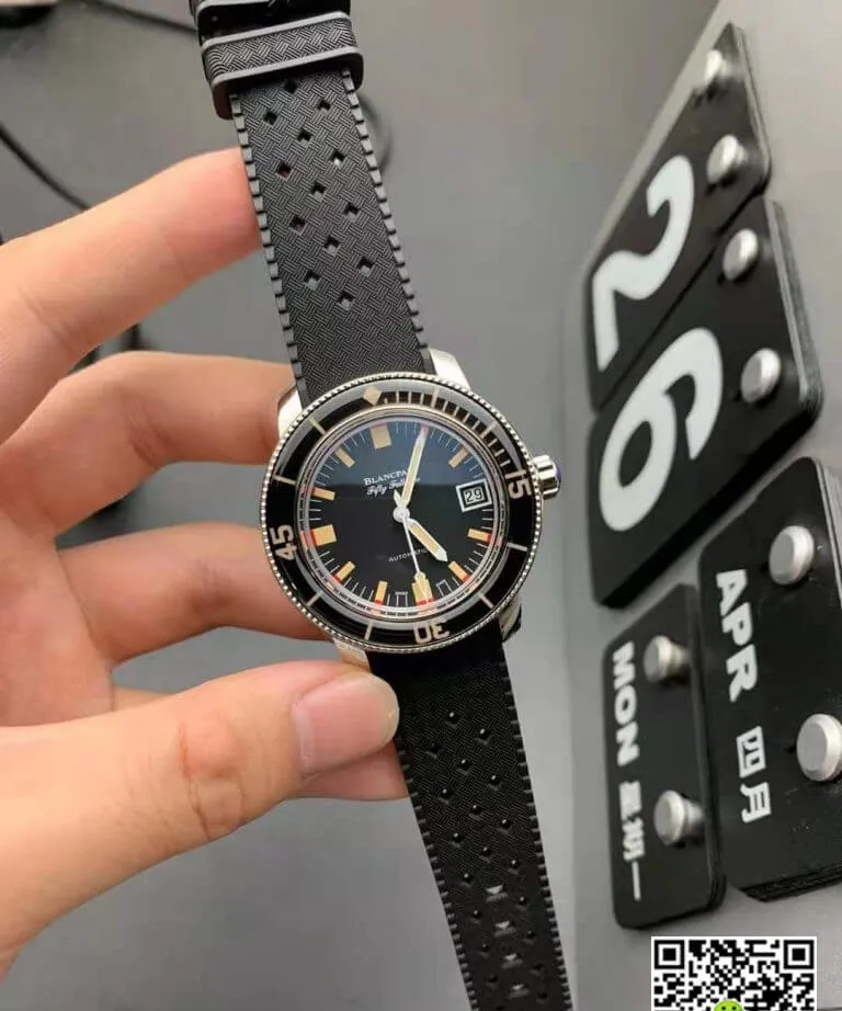 Blancpain Fifty Fathoms Barakuda 5008B 1130 B52A ZF Factory 1:1 Best Edition Replica Watch Black Bezel